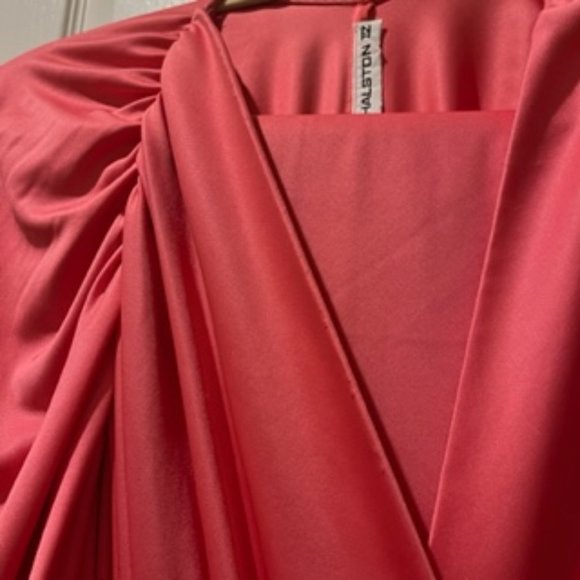HALSTON IV Vintage Coral Wrap Dress With MatchingVersatile Sash/Wrap NWT - Picture 15 of 16
